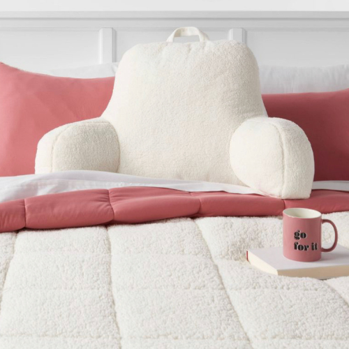 ONLY $9 (Reg $18) Sherpa Bed Rest Pillow - at Target 