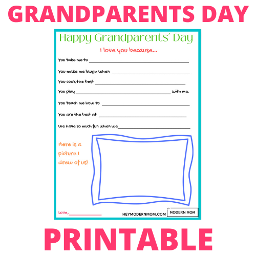 FREE Happy Grandparents’ Day Printable!  - at Personalized & Monogram