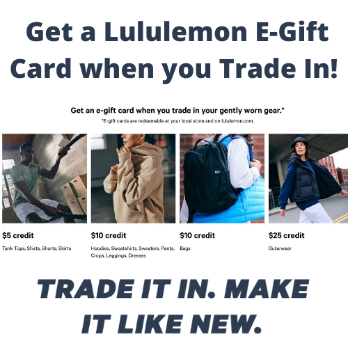 Get an E-Gift Card at Lululemon When You Trade in Gear