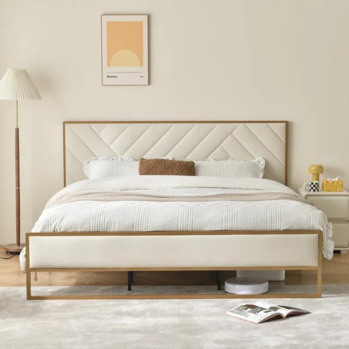 Sheila Upholstered Platform Bed with Velvet Tufted Headboard AS LOW AS $203.99 (reg $359.99) + FREE SHIP at Wayfair - at Household