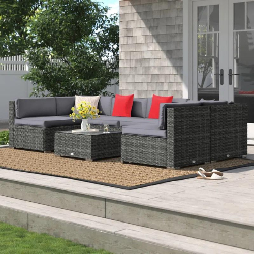Merton 6 - Person Outdoor Seating Group with Cushions AS LOW AS $600 (reg $1000) + FREE SHIP at Wayfair - at Patio & Outdoors 
