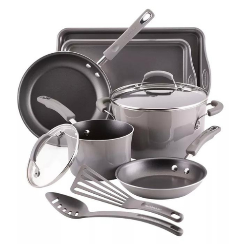Rachael Ray Classic Brights 10-Piece Porcelain Enamel Nonstick Cookware Set ONLY $84.93 (reg $249.99) + FREE SHIP at Macy's - at Macy's 