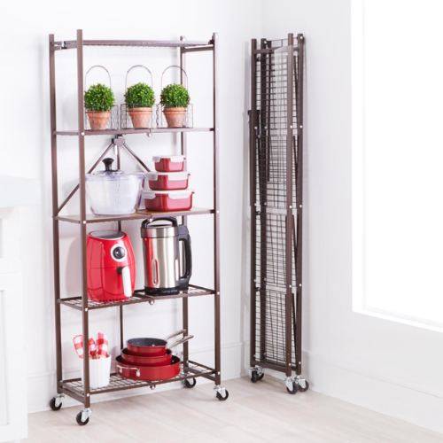 Origami 2-pack of 5-Tier Pantry Racks with Wooden Shelves ONLY $109.99 (reg $200) at HSN - at Office 