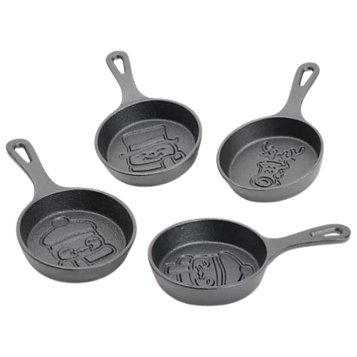 Temp-tations Set of 4 Winter Whimsy Cast Iron Cookie Skillets ONLY $14.99 (reg $31) at QVC - at QVC 