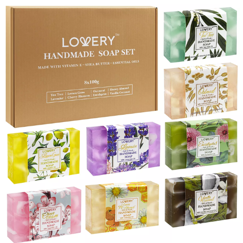 Handmade Soap Gift Set, Variety Pack Bath and Body Care Gift Set, 8 Piece ONLY $26.99 (reg $135) at Macy's - at Macy's 