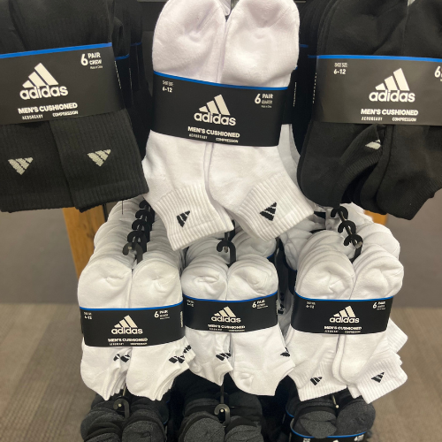 Socks AS LOW AS $1 when you buy a 6 pack at Adidas - at Adidas 