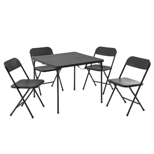 Mainstays 5 Piece Resin Card Folding Table and Four Folding Chairs Set ONLY $69 + FREE SHIP at Walmart - at Walmart 