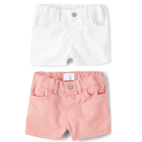 Baby And Toddler Girls Twill Shortie Shorts ONLY $3.99 + FREE SHIP at The Children's Place - at The Children's Place 