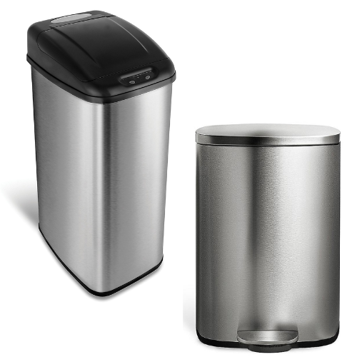 Nine Stars 13-Gallon Stainless Steel Trash Cans AS LOW AS $29.98 (reg $69) at QVC - at Household