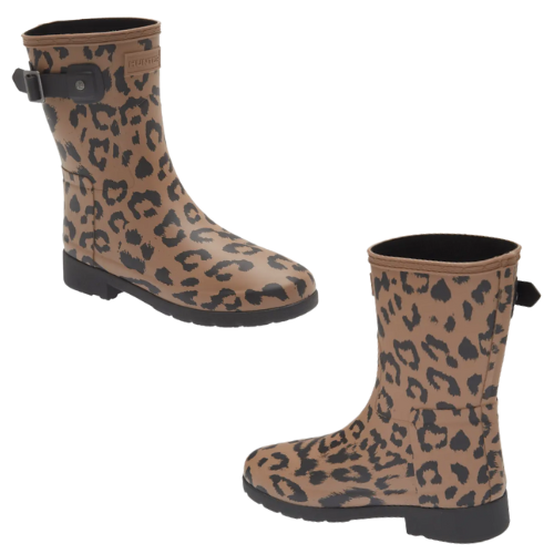 SAVE 70% OFF Hunter Original Refined Short Leopard Waterproof Rain Boot - at Nordstrom 