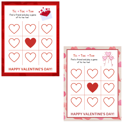 FREE Valentine's Day Tic-Tac-Toe Printable for Kids!