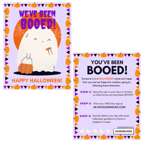 Get a FREE Printable to BOO your Neighbors this Halloween! - at Men