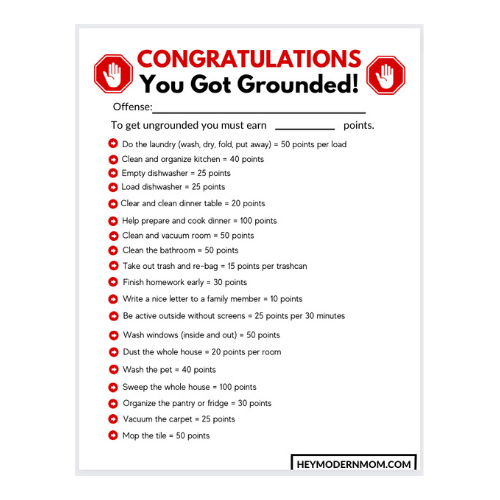 FREE Grounded Printable for Parents - at Men