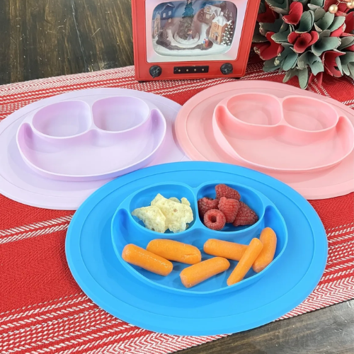ONLY $9.99 + FREE SHIP No More Spills Silicone Baby Plate - at Grocery 