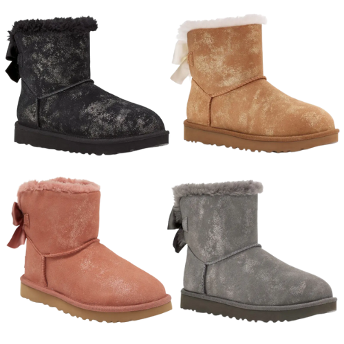OVER 40% OFF Women's UGG Mini Bailey Bow Glimmer Faux Fur Lined Boot - at Nordstrom 