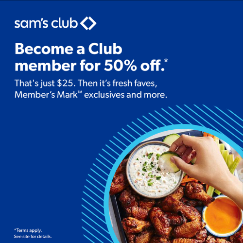 SAVE 50% OFF Sam's Club Membership By Joining Today! - at Grocery 