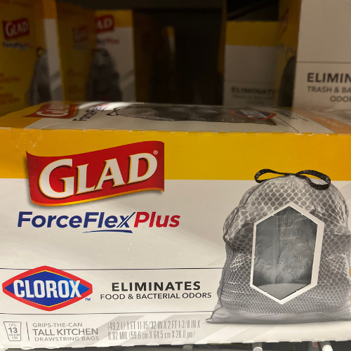 Glad ForceFlex Plus Trash Bags with Clorox - at Amazon 