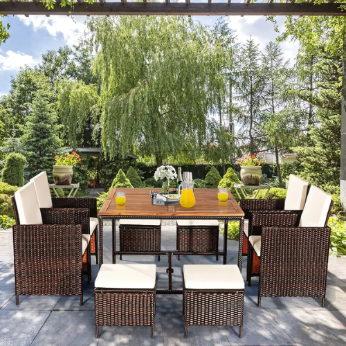 ALMOST $700 OFF Costway 9PCS Patio Rattan Dining Set - at Target 