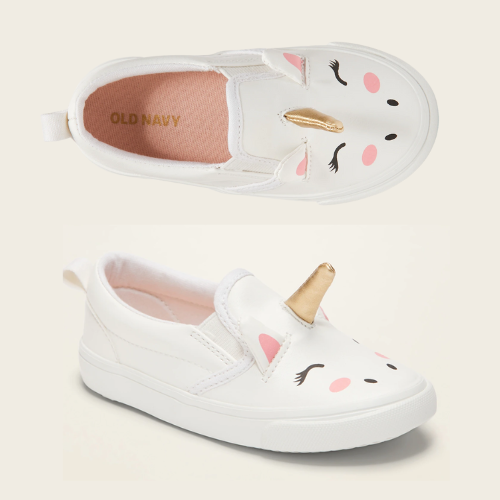 ONLY $5.49 (Reg $20) Unisex Unicorn Slip-On Sneakers For Toddler  - at Old Navy 