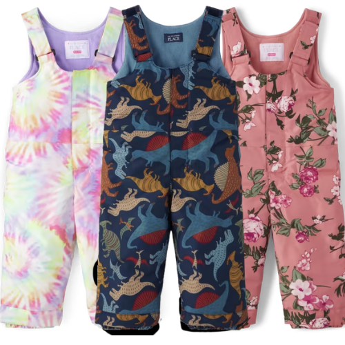 Toddler Girls & Boys Print Snow Overalls AS LOW AS $15.98 + FREE SHIP at The Children's Place - at The Children's Place 