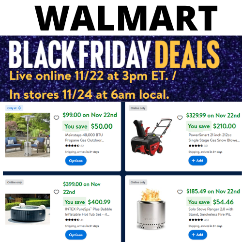 Walmart Black Friday deals are LIVE today at 11am CST - at Patio & Outdoors 