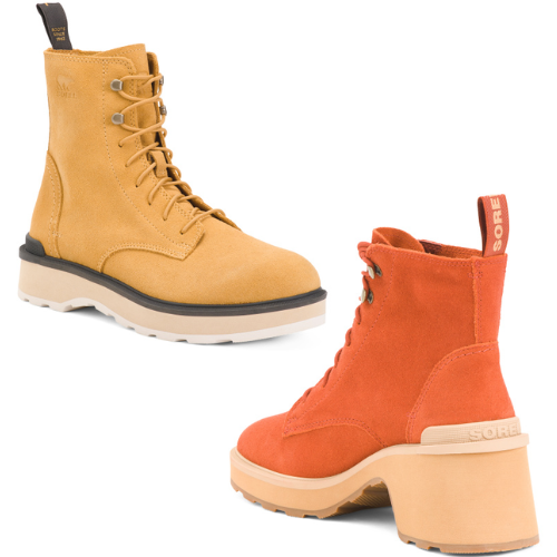 SOREL Waterproof Suede Hi Line Lace Up Boots ONLY $32 (Reg $120) at Marshalls - at Marshalls 