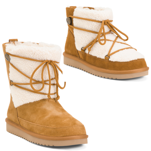 Koolaburra by UGG Michon Cozy Suede Booties ONLY $22 (Reg $65) at Marshall's - at Marshalls 
