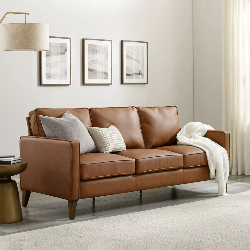 Hillsdale Jianna Faux Leather Sofa ONLY $283 (Reg $615) + FREE SHIPPING at Walmart - at Walmart 