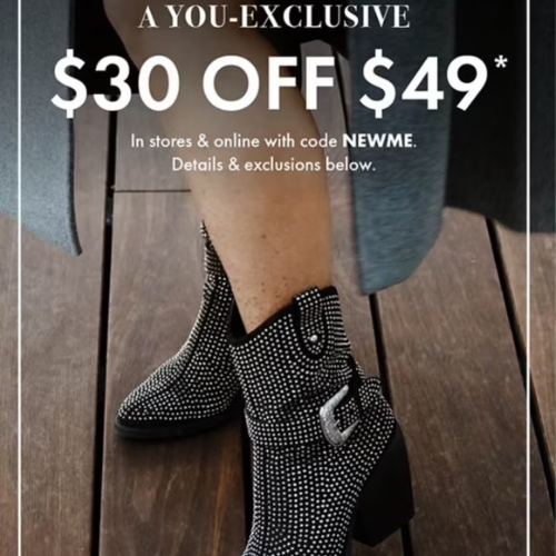 $30 OFF a $49 Purchase at DSW - at Men 
