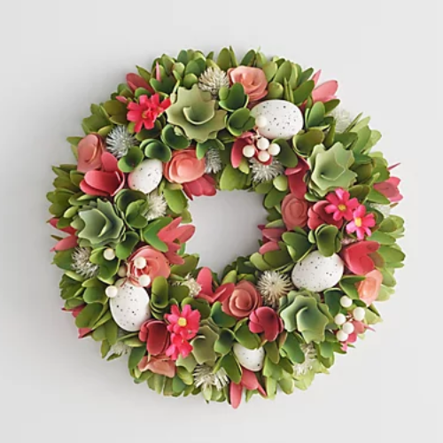 13" Wood Curl Wreath with Eggs and Berries by Valerie ONLY $15.32 (Reg $40) at QVC - at Household
