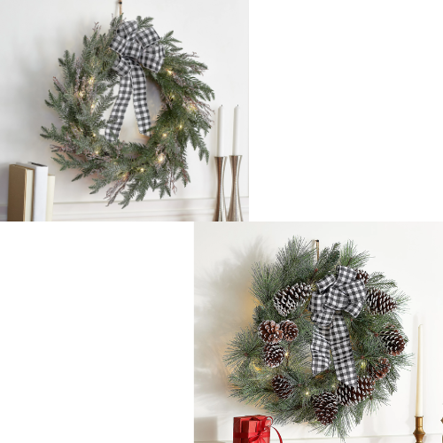 Home Reflections 24" Illuminated Wreaths ONLY $27.99 (reg $66) at QVC - at QVC 